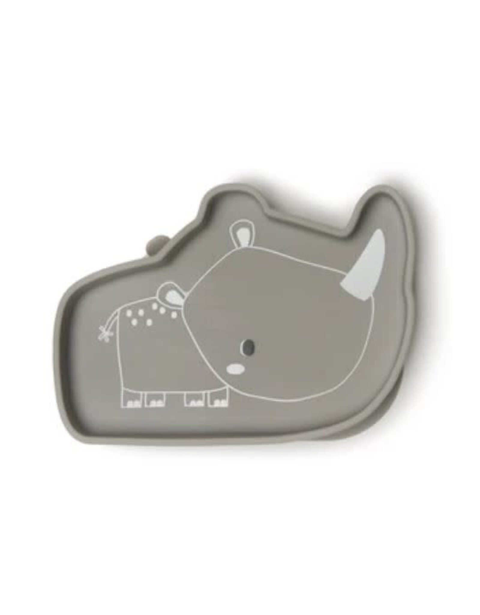 Loulou Lollipop Born to be Wild Silicone Snack Plate - Rhino
