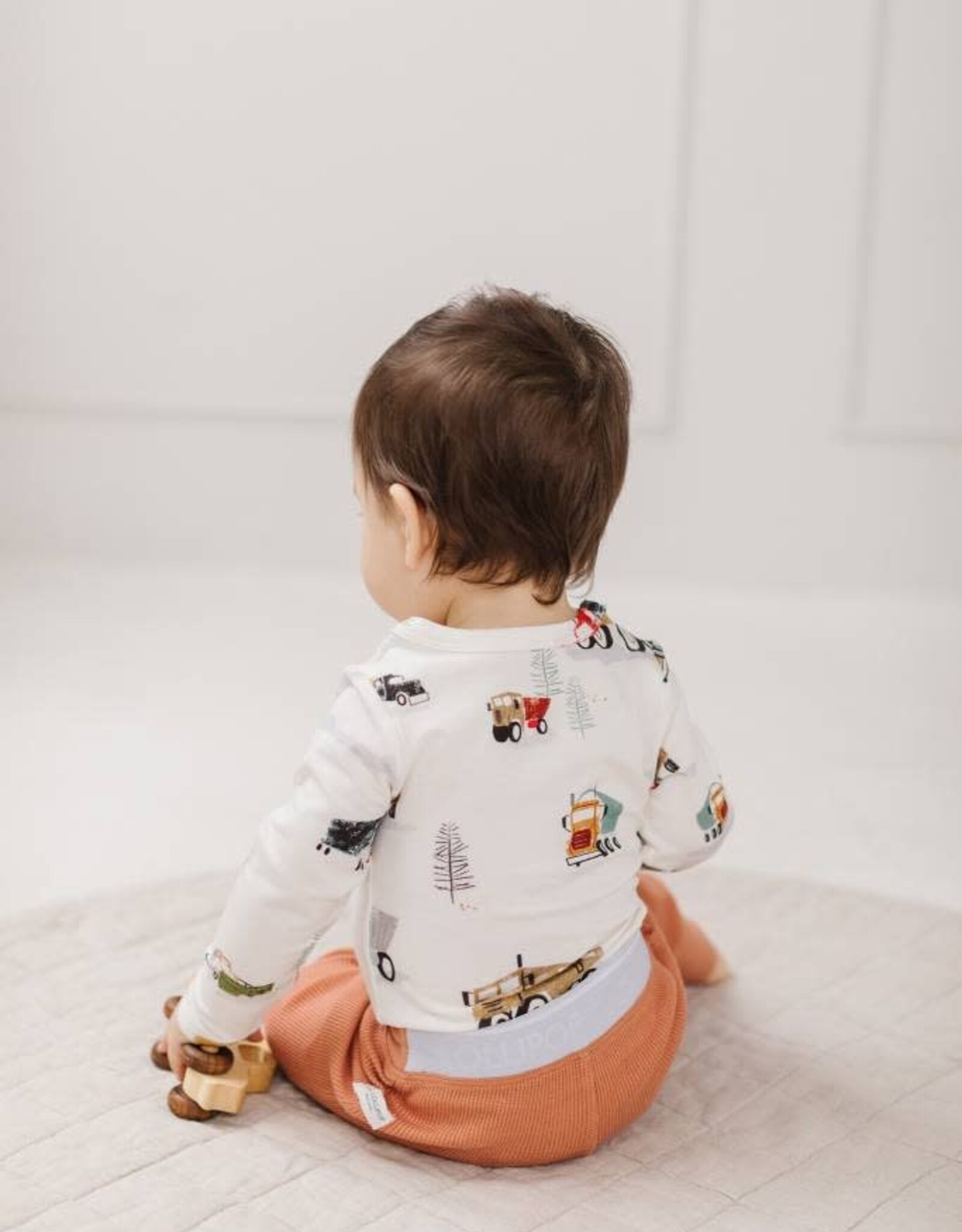 Loulou Lollipop Happy Trucks Long Sleeve Bodysuit