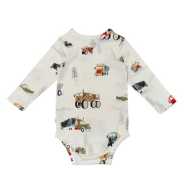 Loulou Lollipop Happy Trucks Long Sleeve Bodysuit