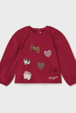 Mayoral Red Hearted Pullover