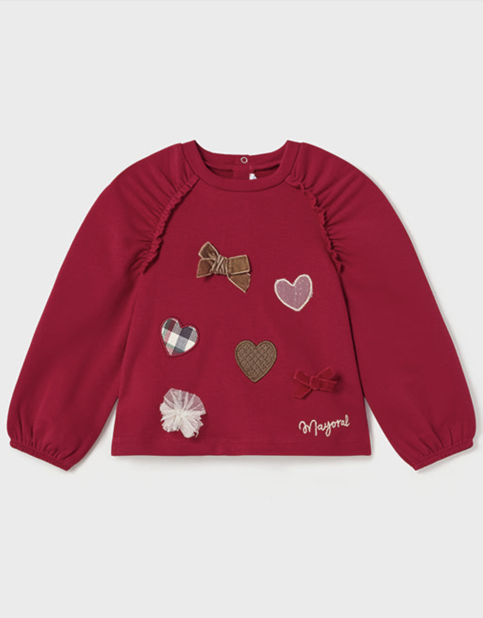 Mayoral Red Hearted Pullover