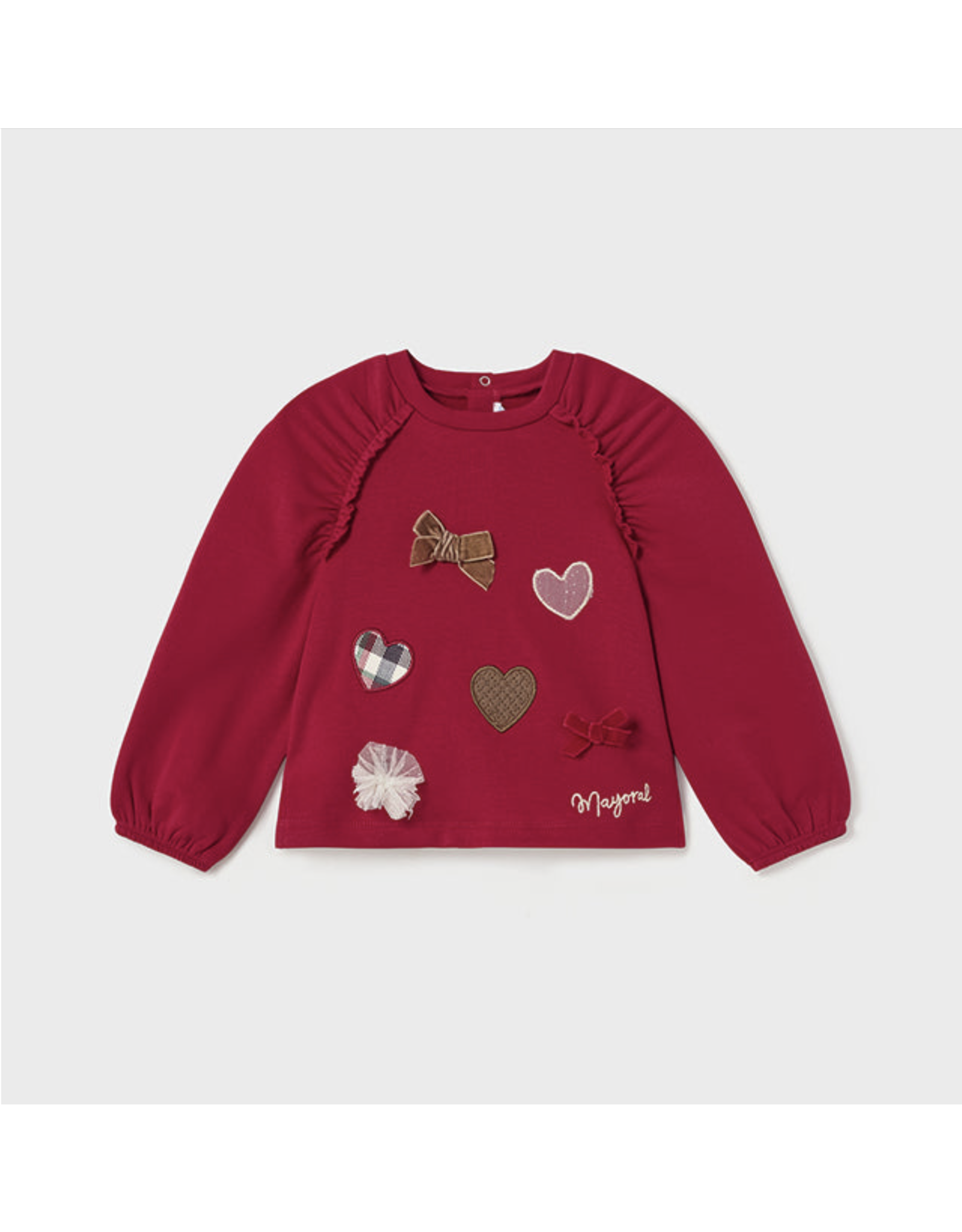 Mayoral Red Hearted Pullover