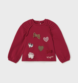 Mayoral Red Hearted Pullover