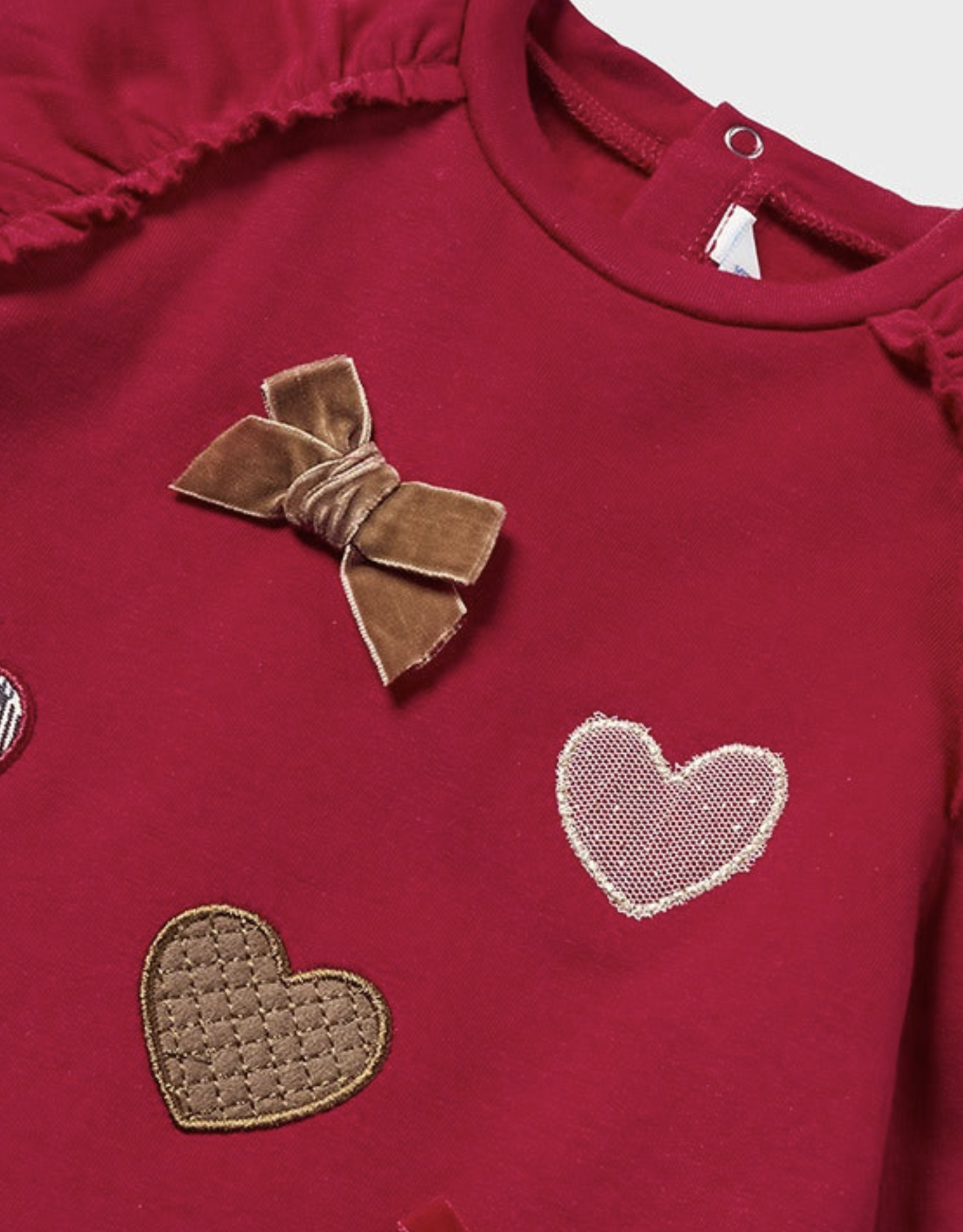 Mayoral Red Hearted Pullover
