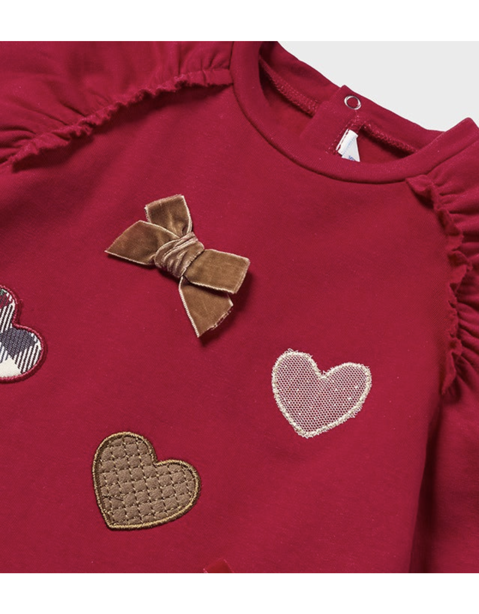 Mayoral Red Hearted Pullover