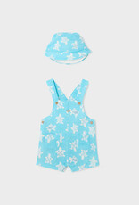 Mayoral Capri Blue Overall w/Hat Set