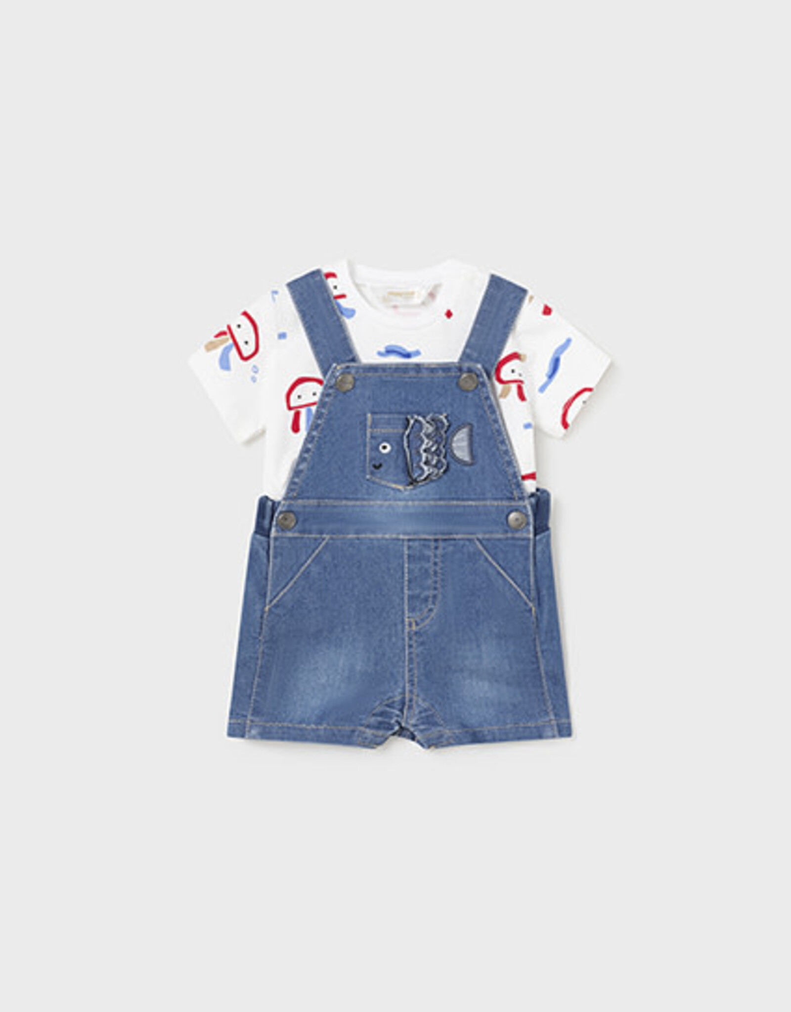 Mayoral Mars Denim Dungaree set