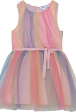 Deux Par Deux Rainbow Mesh Dress w/Belt
