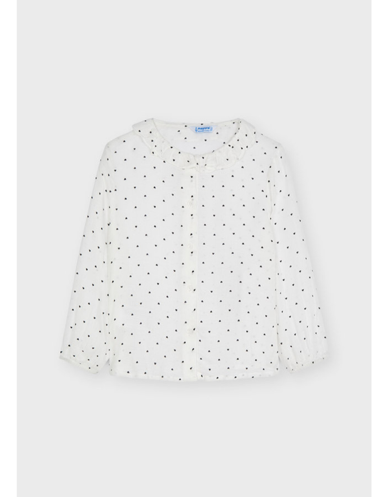 Mayoral Black/White Heart Dot Blouse