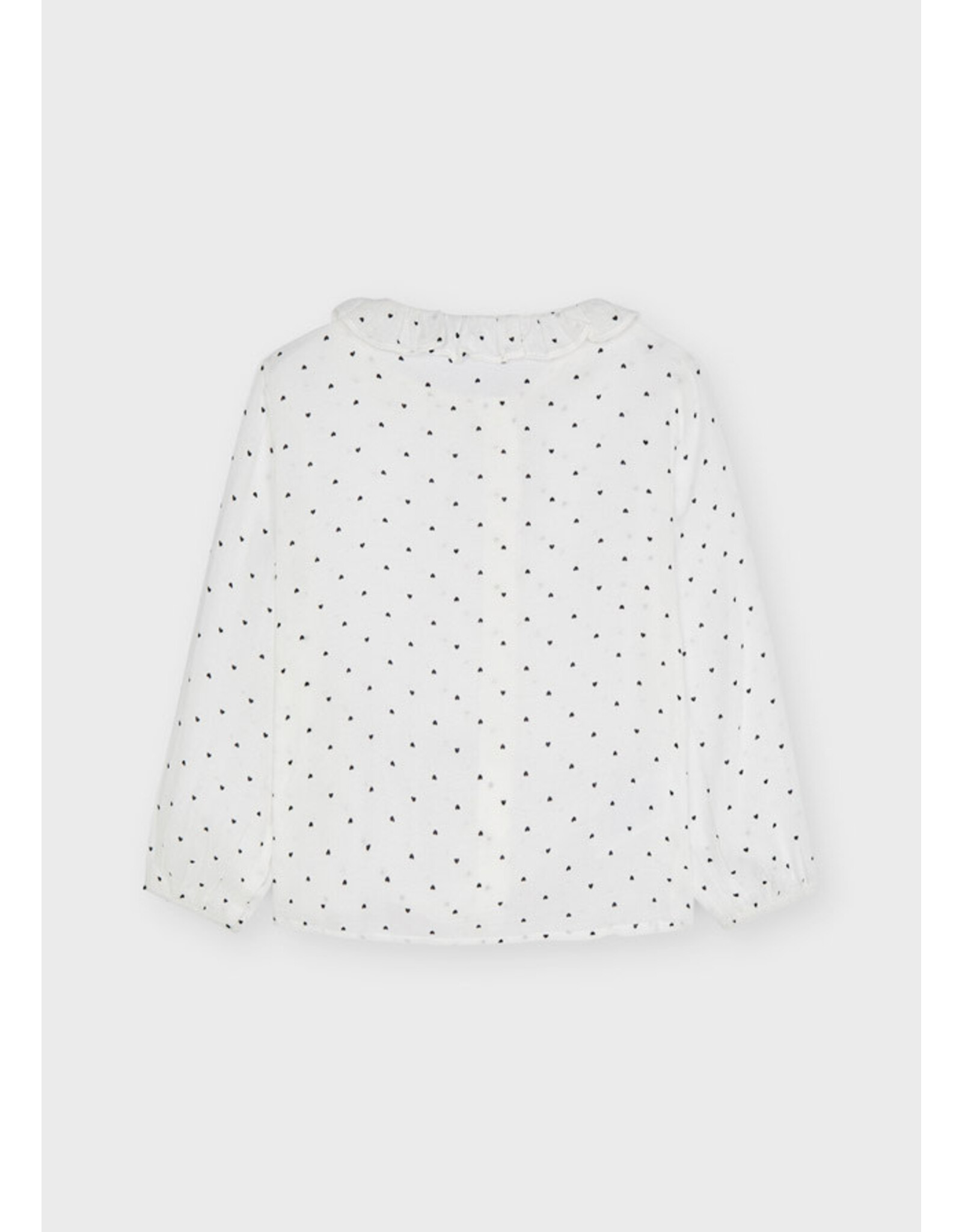 Mayoral Black/White Heart Dot Blouse