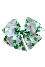 Bows Arts Big Green Shamrock Print Bow