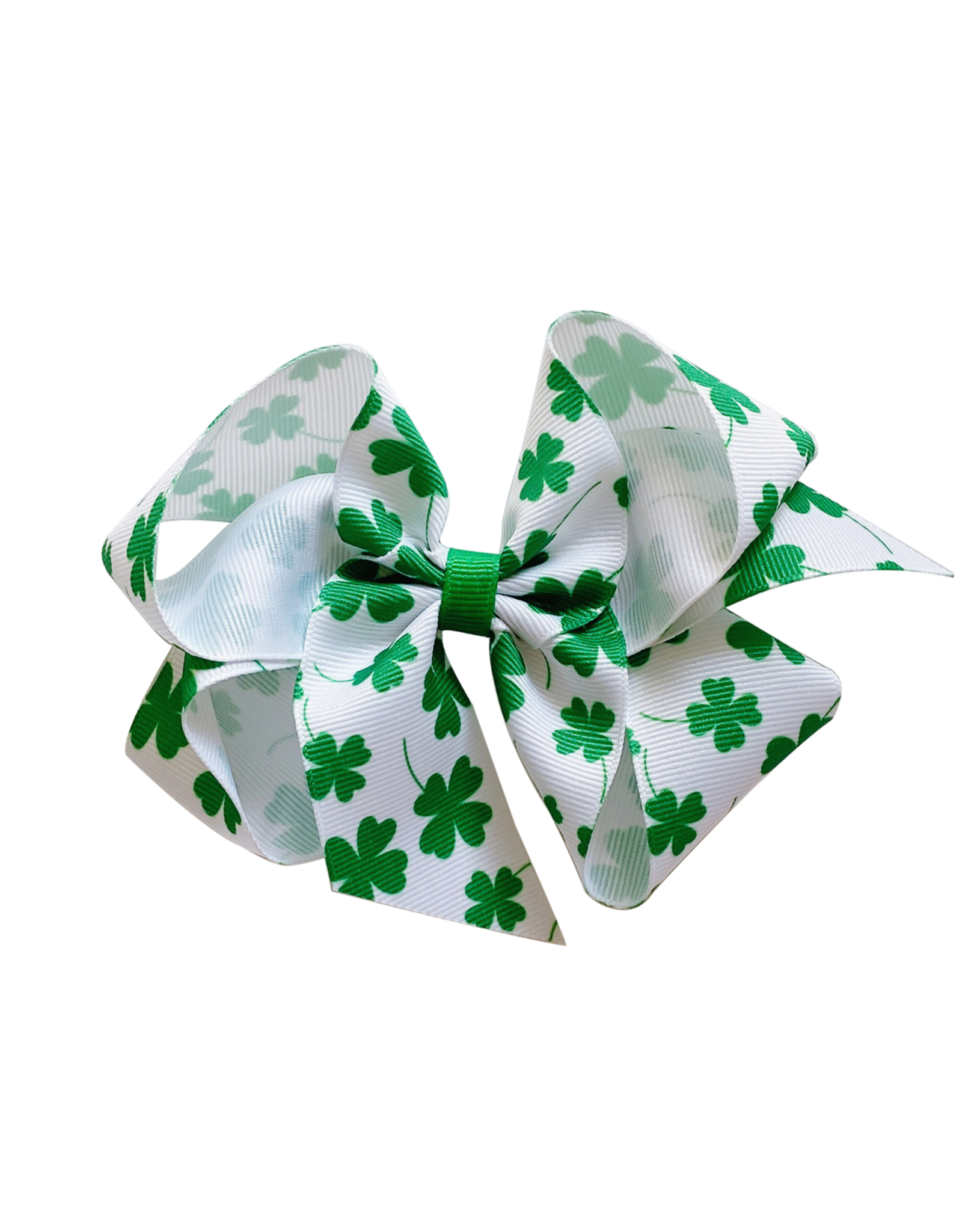 Bows Arts Big Green Shamrock Print Bow