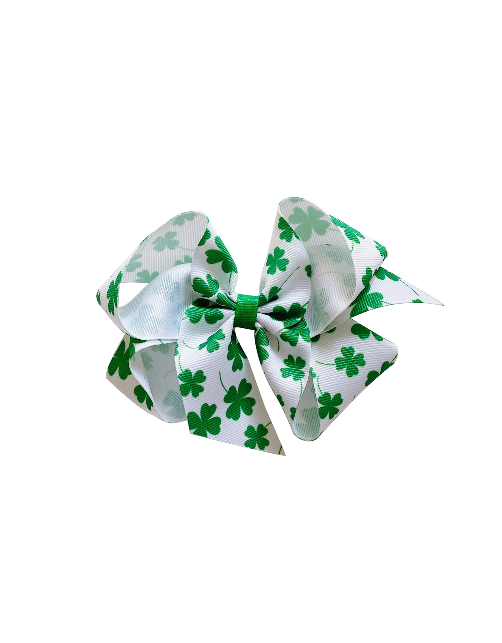 Bows Arts Big Green Shamrock Print Bow