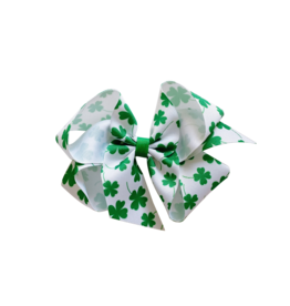 Bows Arts Big Green Shamrock Print Bow