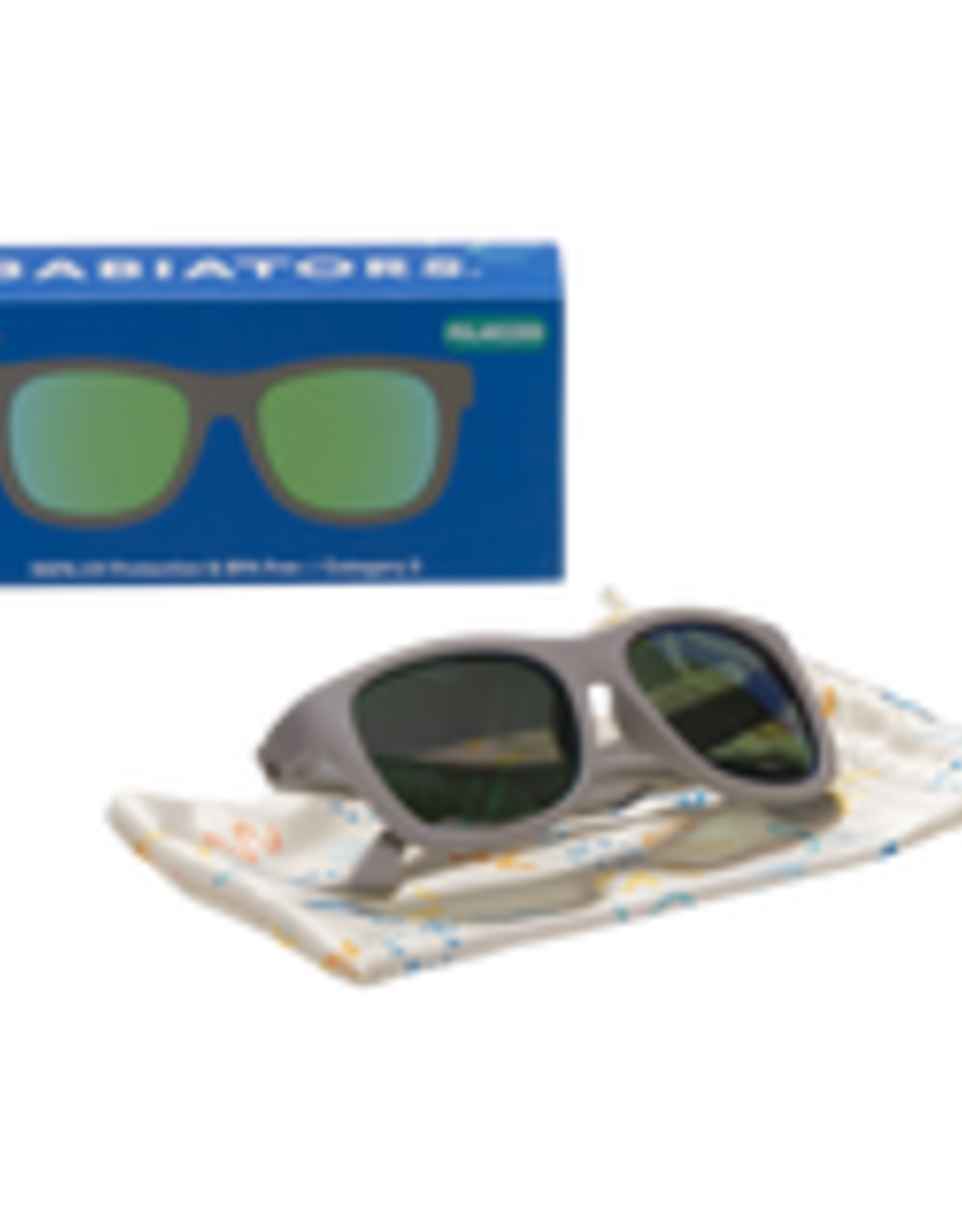 Babiators Polarized Navigators: Graphite Grey with Green Mirrored Lenses