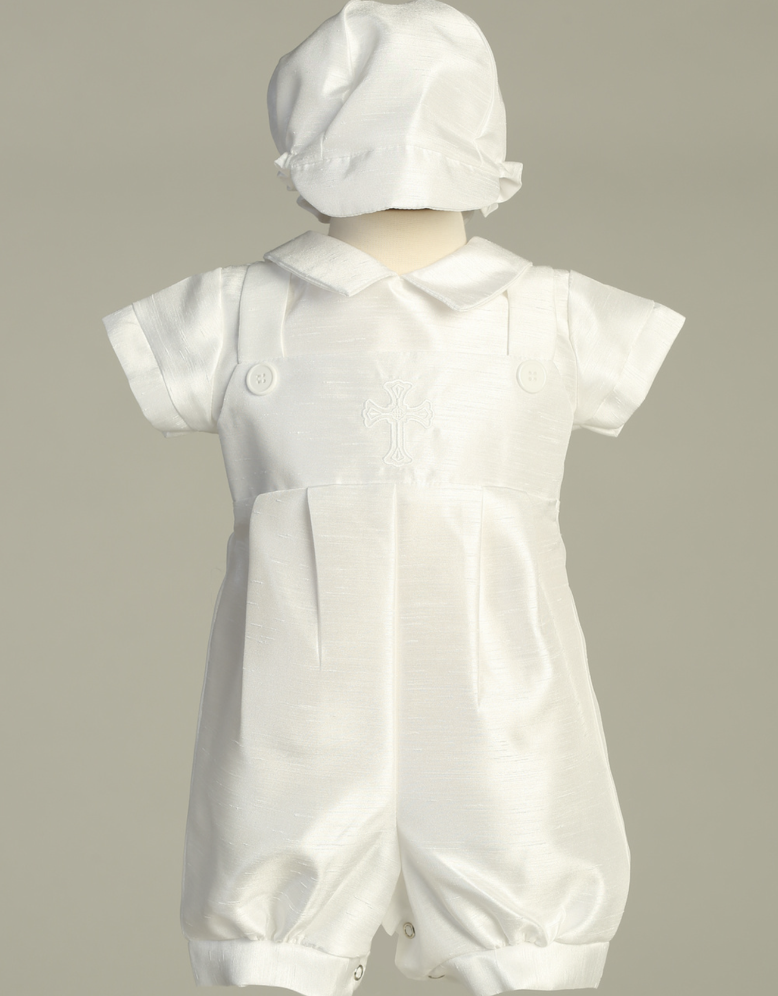 Lito Albert Romper with Embroidered Cross