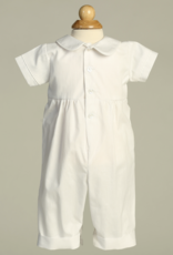 Lito Patrick Long Romper with Embroidered Shamrock