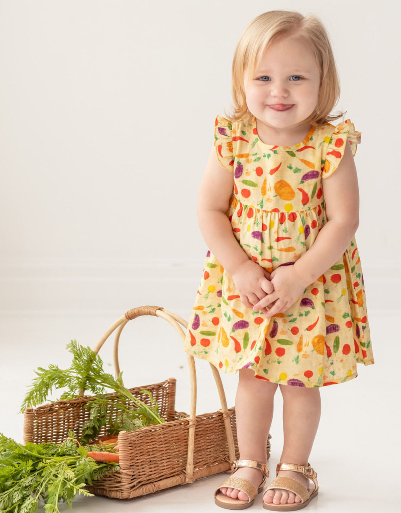 Mabel & Honey Garden Party Ruffle Sleeve Dress