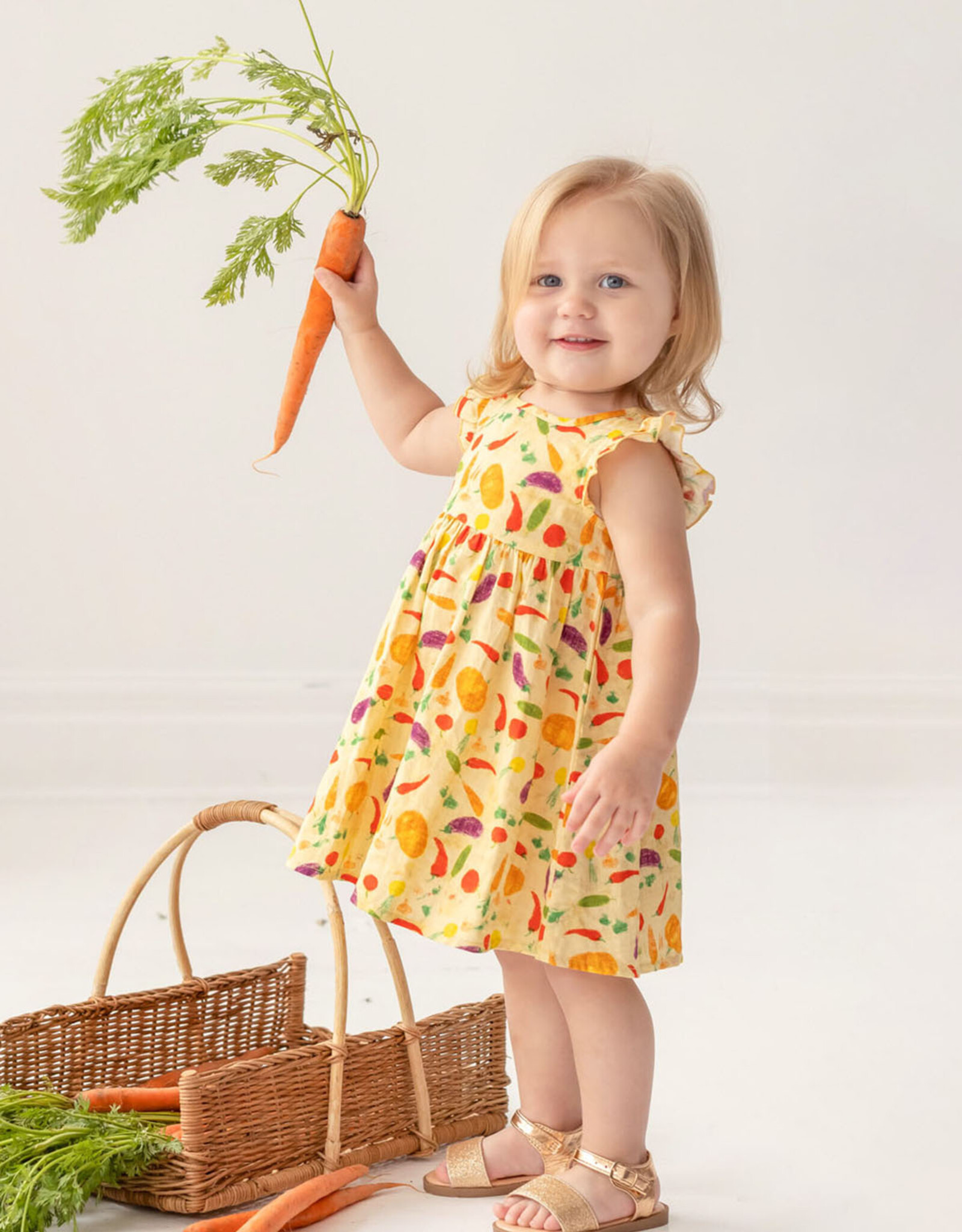 Mabel & Honey Garden Party Ruffle Sleeve Dress