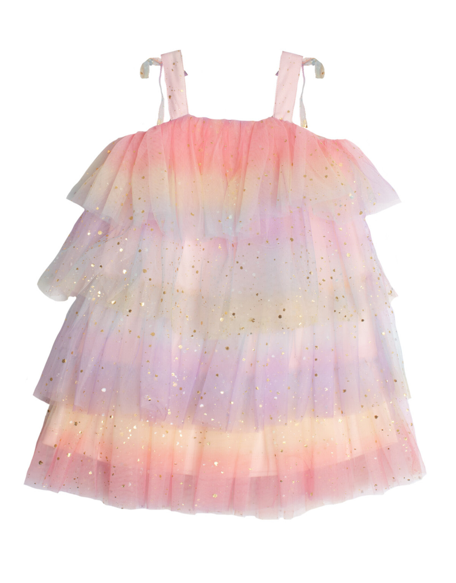 Isobella & Chloe Rainbow Delight Tiered Ruffles Dress
