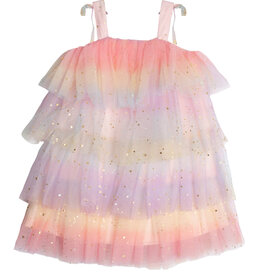Isobella & Chloe Rainbow Delight Tiered Ruffles Dress