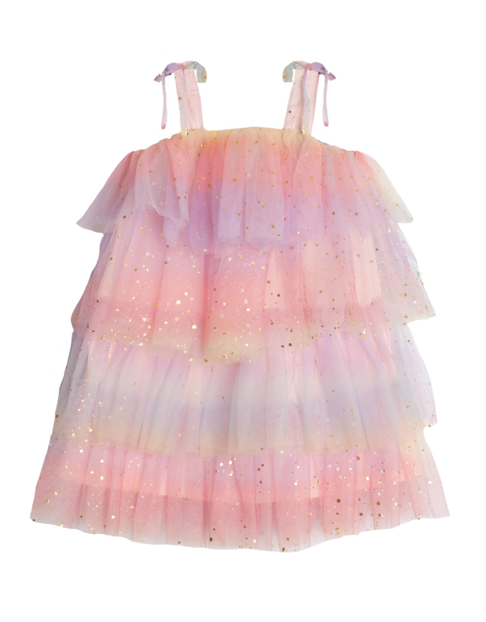 Isobella & Chloe Rainbow Delight Tiered Ruffles Dress