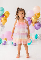 Isobella & Chloe Rainbow Delight Tiered Ruffles Dress