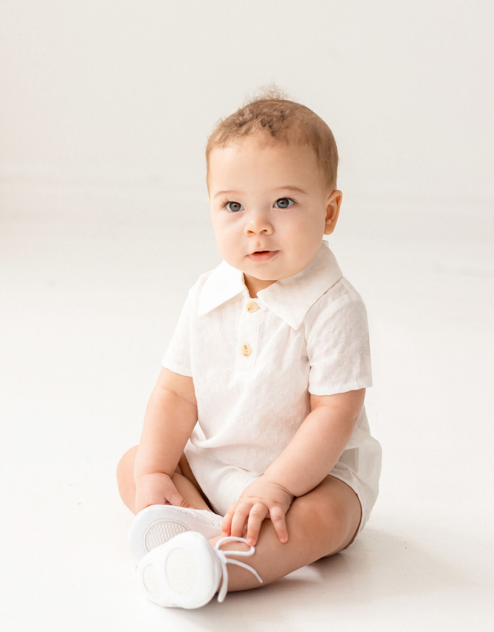 Beckett Bear Gingham Dreams Romper