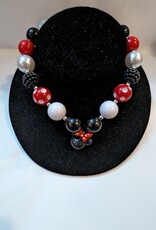 The Twinkled Twig Red B&W Mouse Necklace