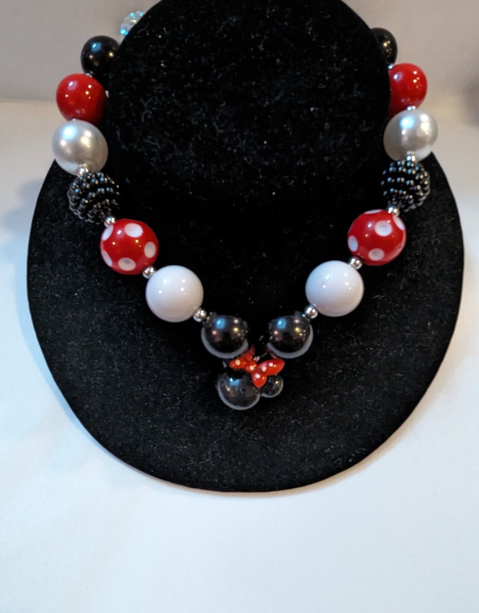 The Twinkled Twig Red B&W Mouse Necklace