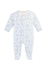 Baby Club Chic Blue Baby Bunnies Zipped Footie