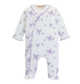 Baby Club Chic Lavender Bows Footie with Ruffle