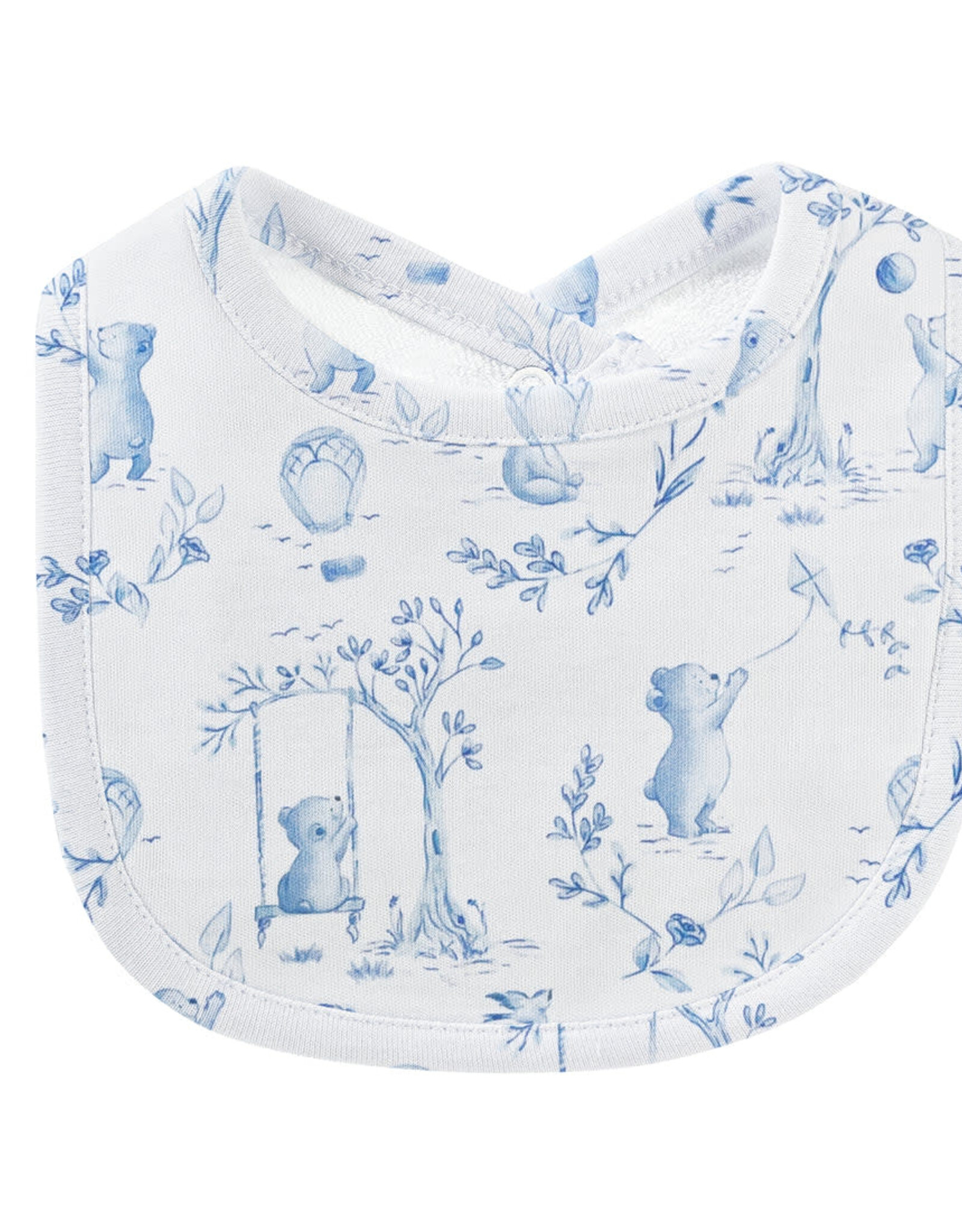 Baby Club Chic Blue Toile De Jouy Bib