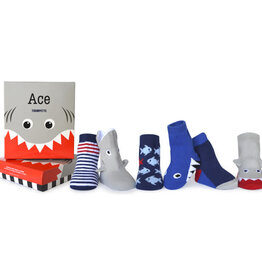 Trumpette Ace Shark Socks 6 Pack 0-12M
