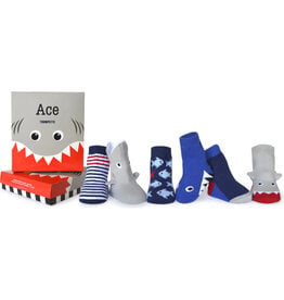 Trumpette Ace Shark Socks 6 Pack 0-12M