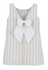 Casero Stripes Cross Front Dress
