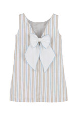 Casero Stripes Cross Front Dress
