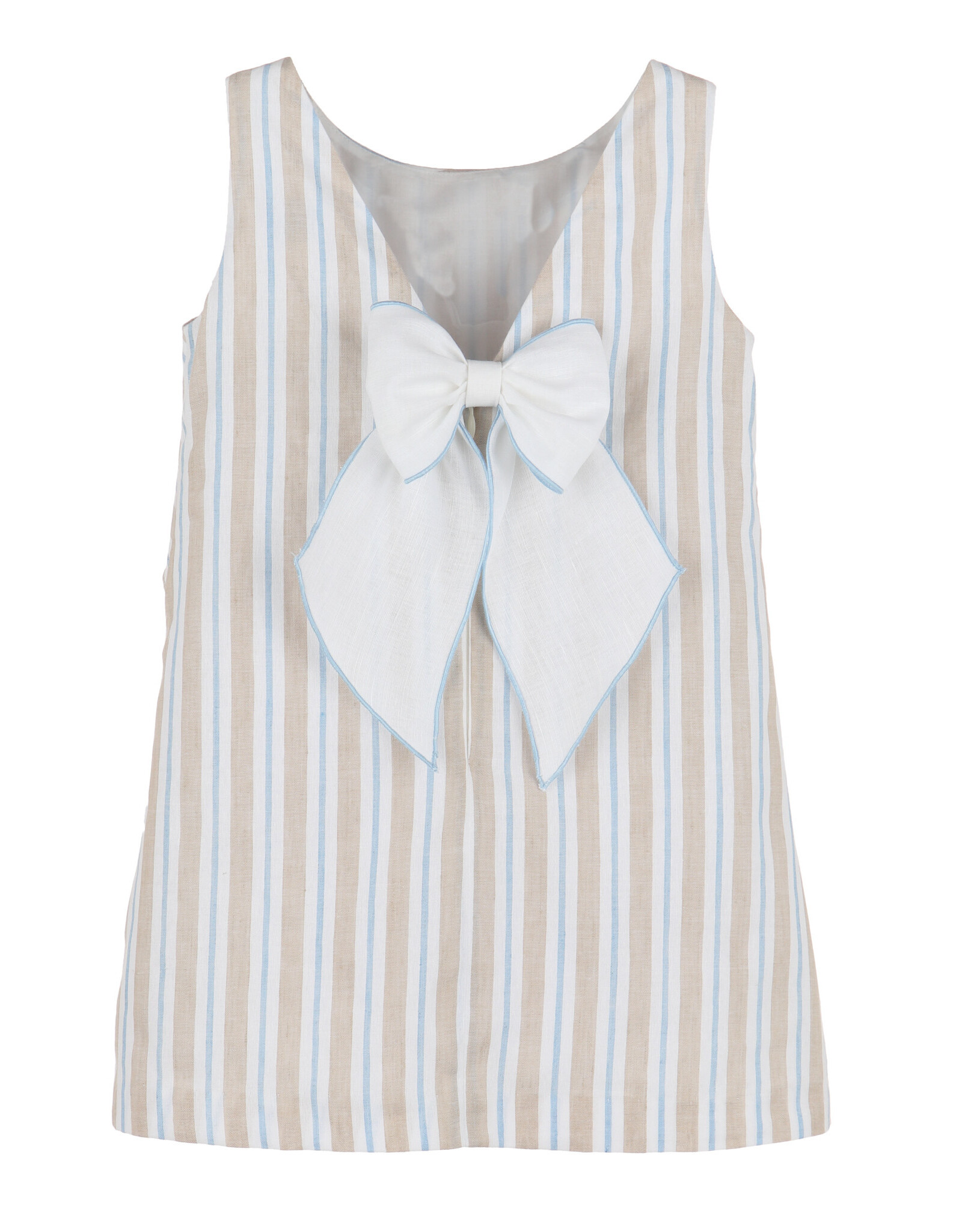Casero Stripes Cross Front Dress