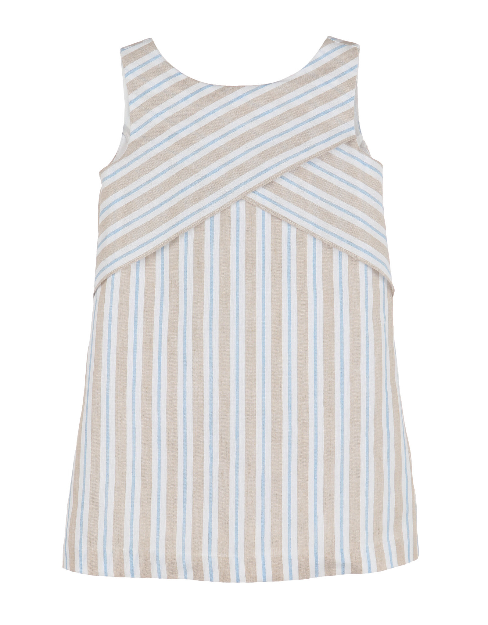 Casero Stripes Cross Front Dress