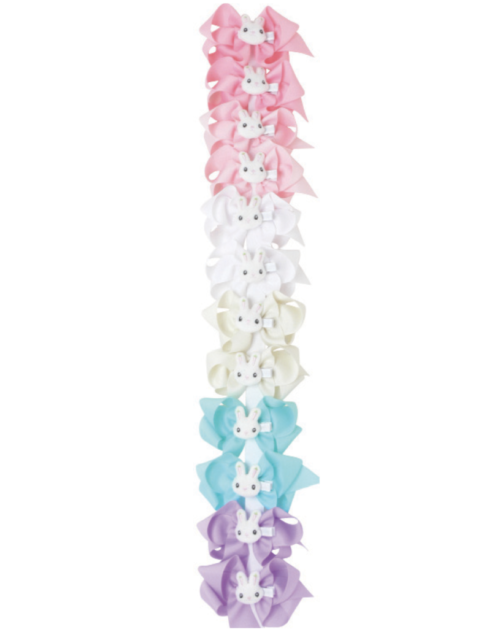 Bows Arts Fuzzy Bunny Poppers on Pastel Bows