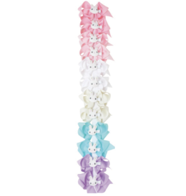 Bows Arts Fuzzy Bunny Poppers on Pastel Bows
