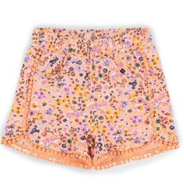 Flower Market Coral Shorts