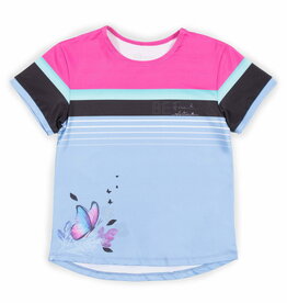 Noruk Be Free Fly Away Butterfly Blue Athletic T-Shirt