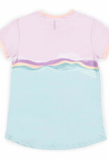 Noruk Pastel Lilac Leaves Mint Athletic T-Shirt