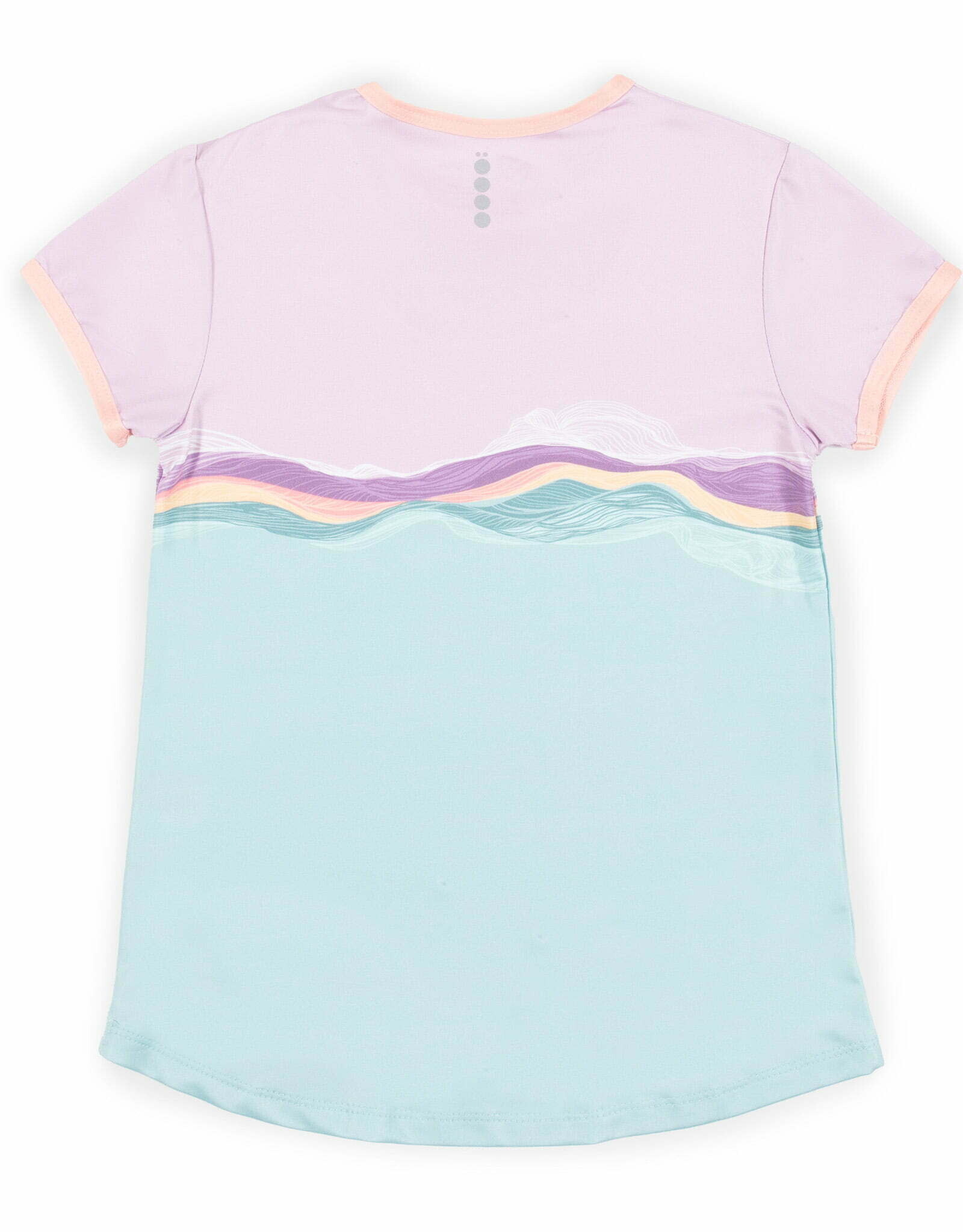Noruk Pastel Lilac Leaves Mint Athletic T-Shirt