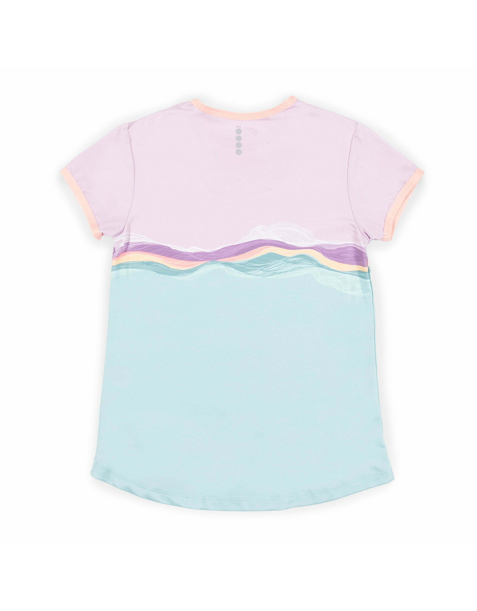 Noruk Pastel Lilac Leaves Mint Athletic T-Shirt