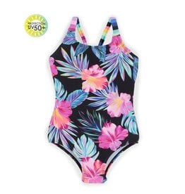 Noruk Rainbow Hibiscus One-piece Swimsuit