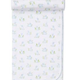 Kissy Kissy Blue Cottontail Hollow Swaddle Blanket