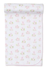 Kissy Kissy Pink Cottontail Hollow Swaddle Blanket