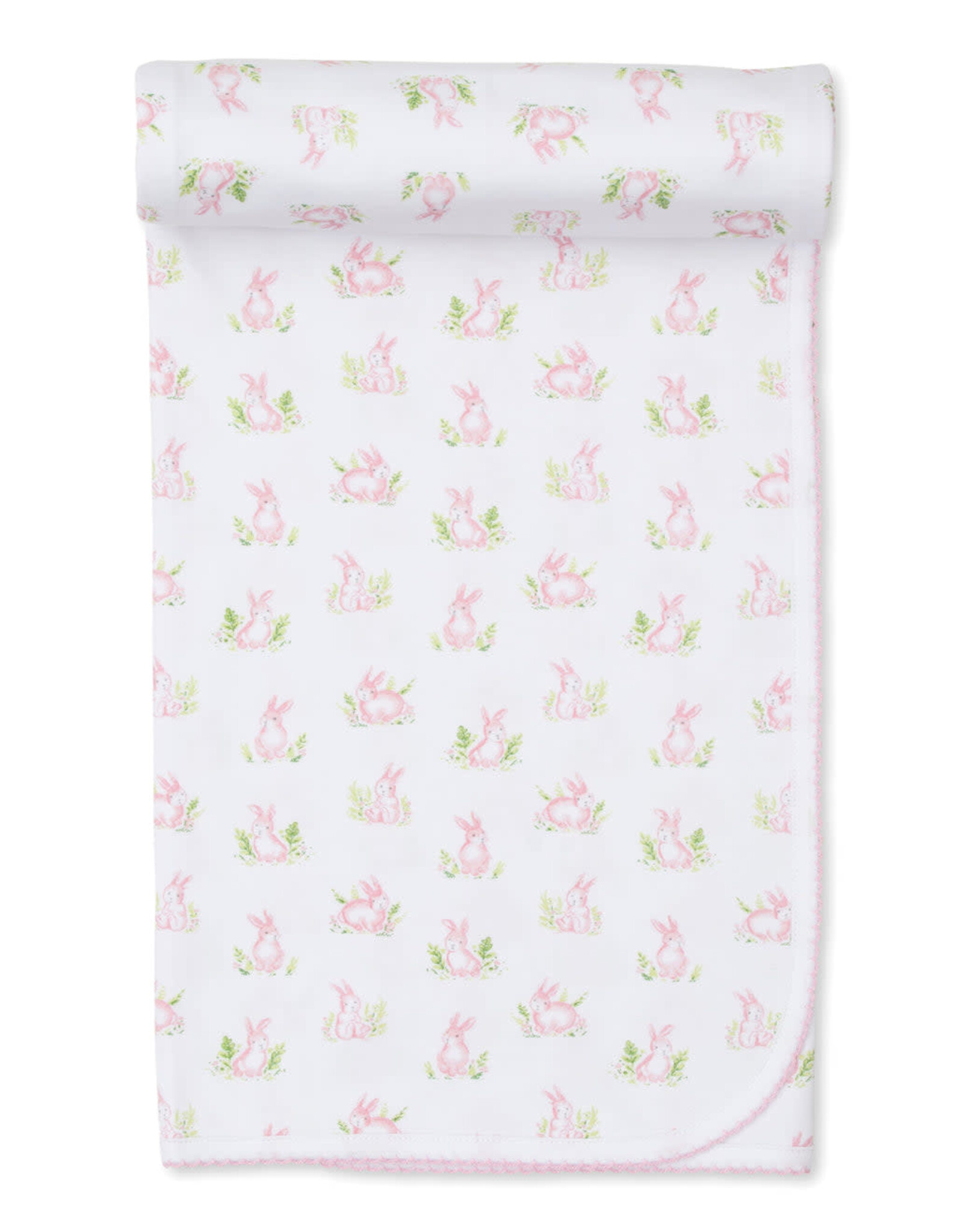 Kissy Kissy Pink Cottontail Hollow Swaddle Blanket